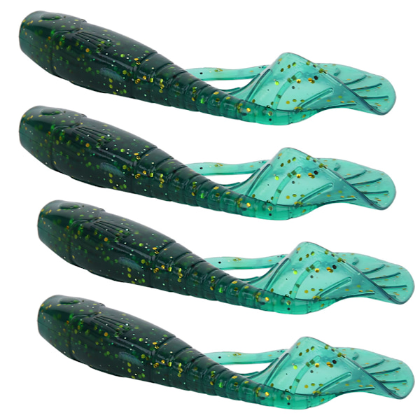 4 st fiskedrag lockbete konstgjord räka lukt med salt jig wobbler silikonbete lång swimbait vert