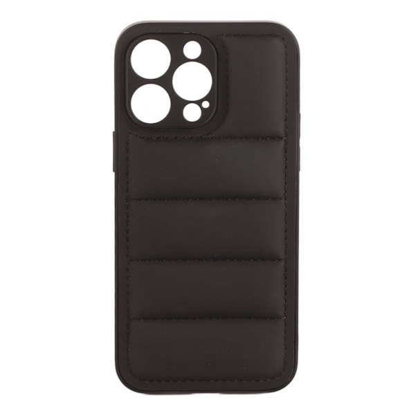 Phone Case Black Down Jackets Designed Imitation Leather Soft Phone Protective Cover for IPhone for IPhone14ProMax