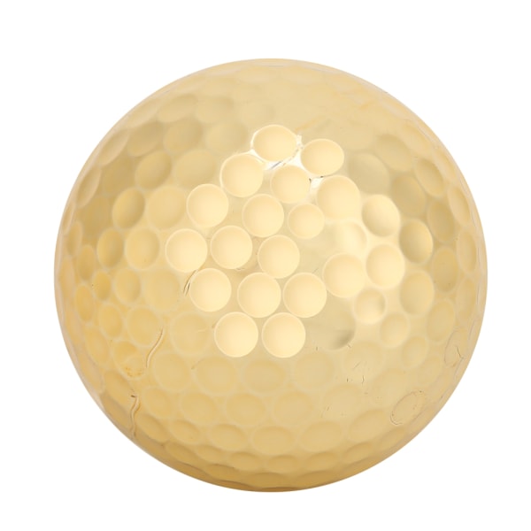 4 stk bærbart højkvalitets dobbeltlags guldbelægning golfbold tilbehør gyldent