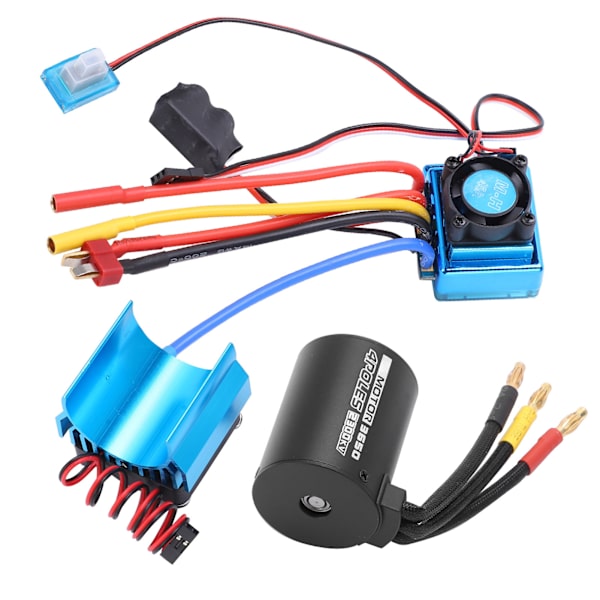 3650 2300KV Vattentät 4-polig Borstlös Motor 45A ESC Kylsänka Combo Set för 1/10 RC Bil