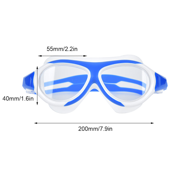 High Definition Waterproof Antifog Stor ram Barn Simglasögon Swim Geardmörkblå