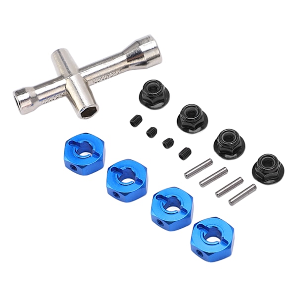 4 st RC-bil metall 5 mm tjock hjulmutter med korshylsa för TRAXXAS SLASH 4X4 2WD