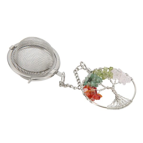 Teinfuser 304 Rostfritt Stål Livets Träd Tesil Teinfuser Kristall Te Avloppsfärgblandning