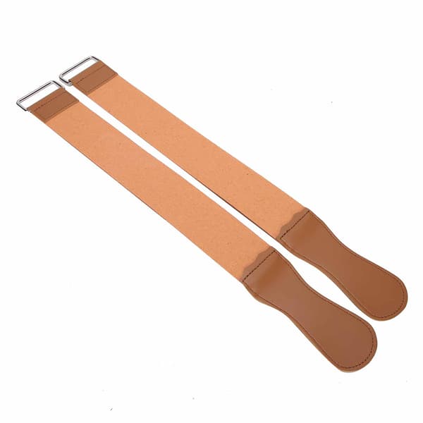 2 stk. rett barberknivstropp, dobbeltlags barberknivsliper, rett barberknivstroppbelte