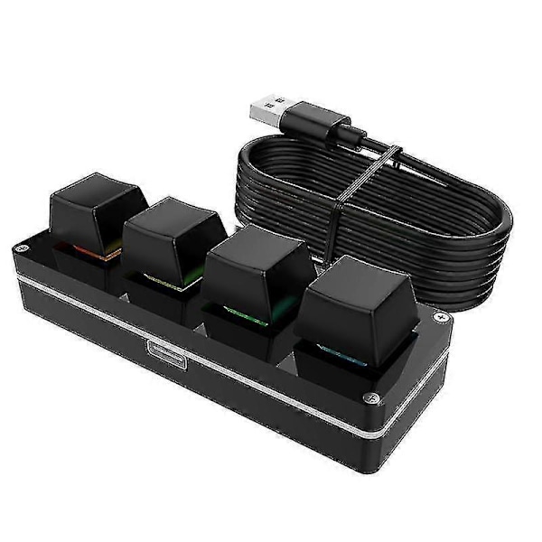 Rgb 4 Taster Egendefinert Tastatur Makro Knapp Spill Programmerbart Mekanisk Hot Swap Tastatur For Photoshop Zekai