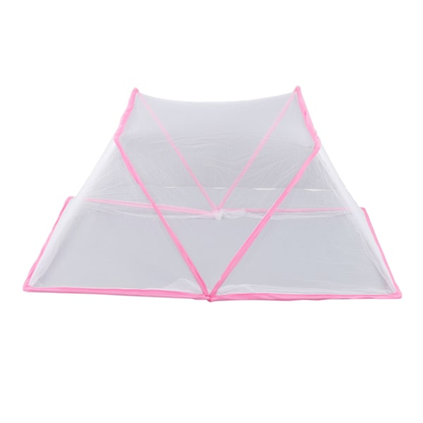 Mosquito Net Tent Foldable Portable Ventilate Summer Bedroom Net Tent for Baby Kids Students Pink