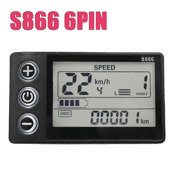 24V 36V 48V 60V S866 Controller Panel Dashboard Vandtæt 6PIN Elektrisk Cykel LCD Display kompatibel med Elektrisk E-cykel Scooter