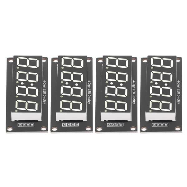 4 sæt 4-cifret digitalt rør LED-displaykort 7 segmenter urmodul TM1637 0,56 tommer hvid MRA041B