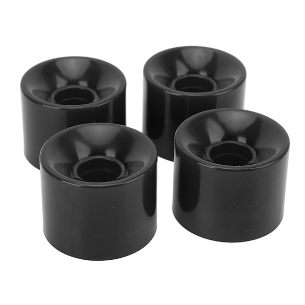 4 stk. PU skateboardhjul udskiftning støjsvag multifunktionel land surfboard rulle caster sort