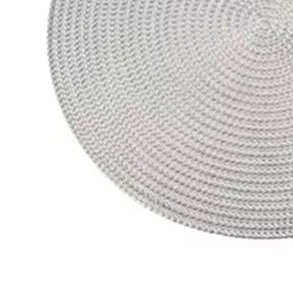 6 kpl pyöreitä pöytätabletteja 38x38cm lämmöneristys anti-kuuma naarmuuntumaton tyylikäs hopeiset pöytätabletit keittiöön