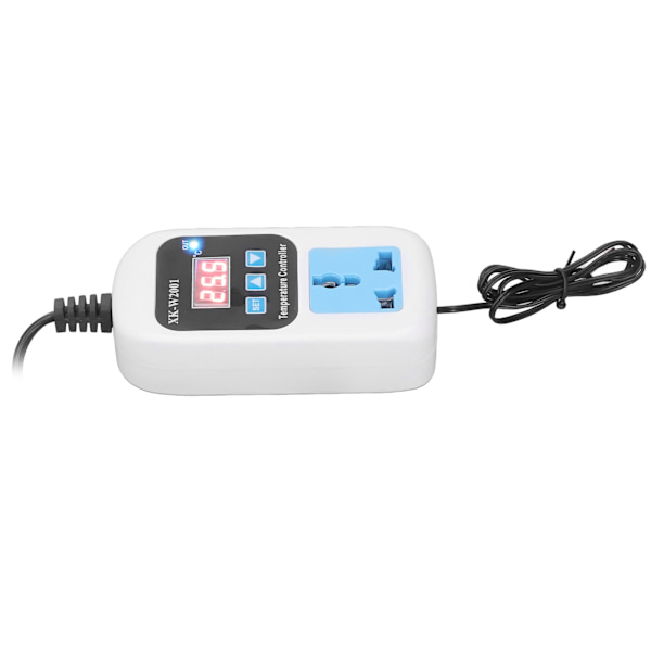 Temperaturregulator Automatisk justerbar digital display Elektronisk sockeltermostat för växthus EU-kontakt 110-220V
