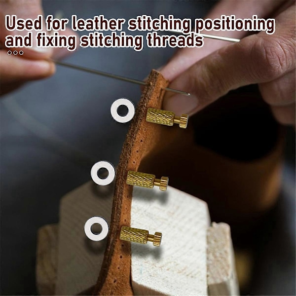 24 st Läder Sömnad Lokaliseringsnålar, DIY Sutur Positioneringsnål