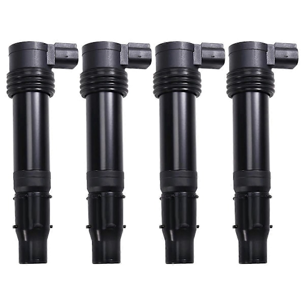 4 stk. motorcykel tændspole til KAWASAKI NINJA ZX-6RR 2003-06 Sort