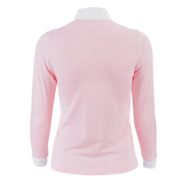 Högkvalitativ akryl flicka barn ridsport T-shirt hästridning kläder skjorta rosa (Manche longue M)