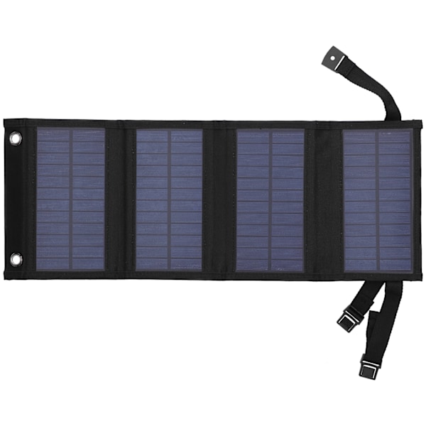 7W 5V Bärbar Solpanel Fällbar Laddare Platta Nödladdare för Utomhuscamping Svart
