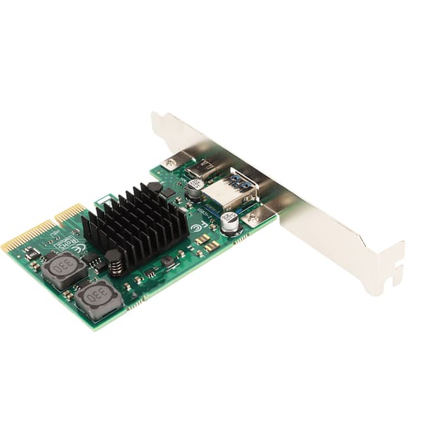 PCIE til USB 3.1 utvidelseskort selvforsynt 2 porter 1xUSB C 1xUSB A 10 Gbps USB 3.1 Gen 2 PCIE adapterkort