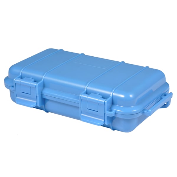 Waterproof Box Shockproof Dry Storage Box with 2 UShape Buckle for Fishing Camping Hiking (Blue S)