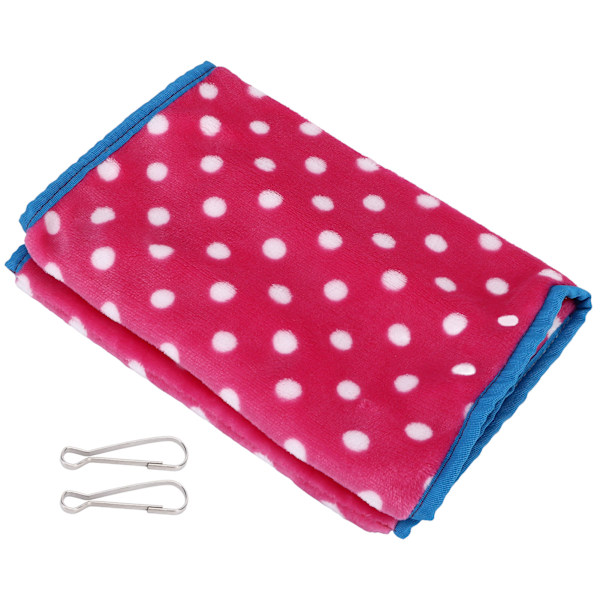 Fugle seng foldbar bærbar komfortabel flannel trekantet hængende fugl hængekøje med kroge til papegøjer hamstere egernPink