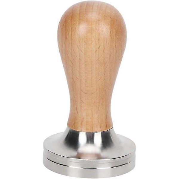 59 mm eller 57,5 mm Espresso Tamper Kaffepress Rostfritt Stål med Trähandtag, Hög Prestanda