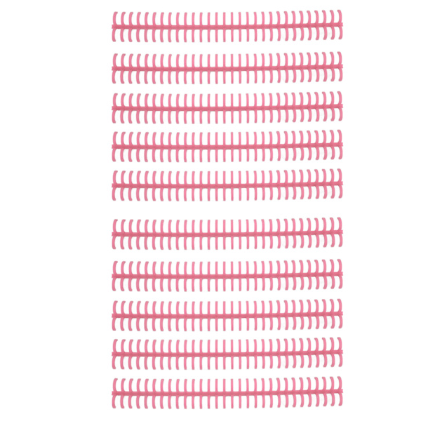 10 st bindande ryggar spiraler spolar kammar 30 hål plastlist för lösblad 1/2 tum diameter rosa