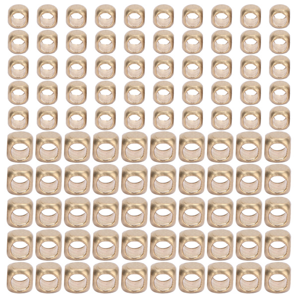 100 stk. 2mm/2,5mm firkantede perler til smykkefremstilling DIY armbåndsfremstilling perler tilbehør