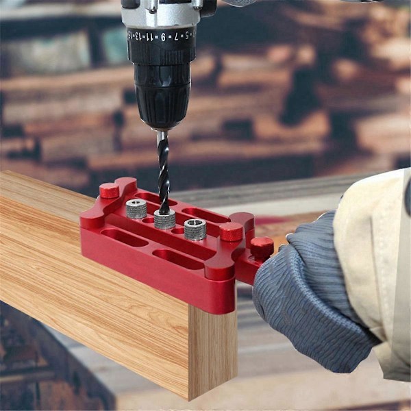 Självcentrerande 6/8/10mm Dowels Jig, Träbearbetningspositionerare
