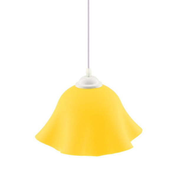 Modern Blomformad Taklampa Hängande Lampskärm Ljuskrona Gul