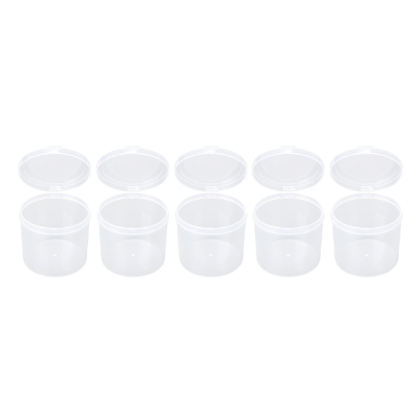 Powder Puff Opbevaringsboks Gennemsigtig Støvtæt Bærbar Makeup Puff Container Etui til Beads Tabletter 5 stk.