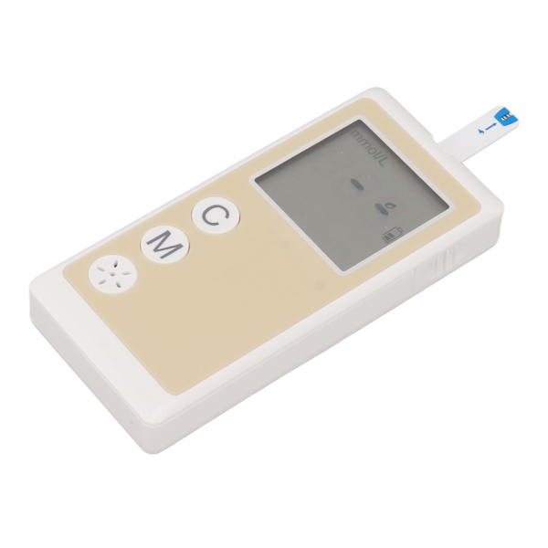 Blodsukkermåler Kit Bærbar Stemmemeddelelse Automatisk Diabetes Test Meter med Teststrimler til Hjemmeselvbodsukkermåling