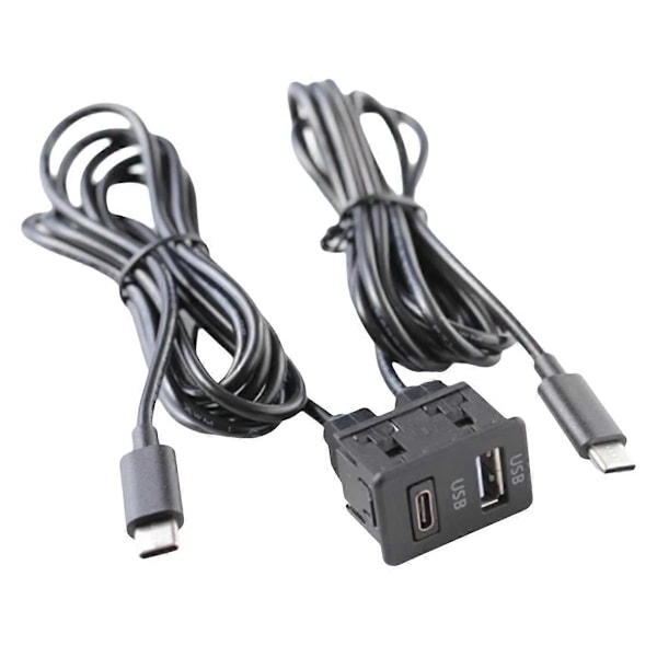 Bil Android Navigationsmaskin Dubbel TYPE-C Ingång till USB+USB-C Panel