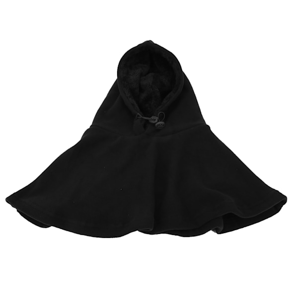 Cykelhuva Balaclava Sjal Mössa Utomhus Ridning Tjock Håll Varm Kalltålig Fleece(svart )