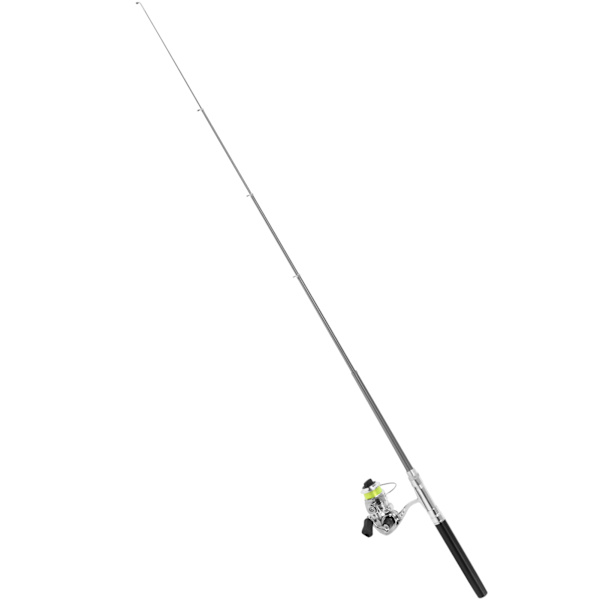 Bärbar Mini Pen Forma Fiske Spö Stång Fick Retractable Fiske Spö med Rulle HjulSvart