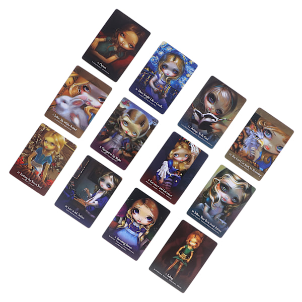 Wonderland Hologram Paper Tarot Cards Divination Playing Cards Interaction Board Game Card