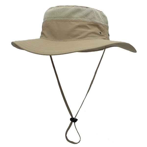 Bredbrättad Solhatt Bucket Hat Lättviktig Bonnie Hatt Perfekt för Utomhusaktiviteter, (58-60cm)