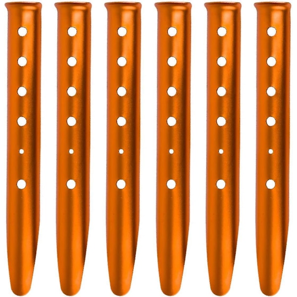 Telttanker av aluminiumlegering U-formet sand 31 cm festepinner 6 stk for snø strand camping fotturer