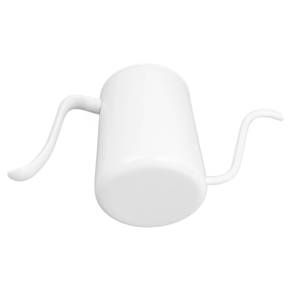 Spout kaffebryggare professionell 600 ml kapacitet rostfritt stål gåshals kaffekanna för hemresa vit