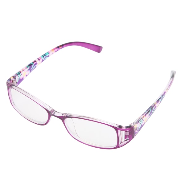 Eldre lesebriller Blått lysblokkerende Fasjonable briller Briller for kvinner Lilla+250