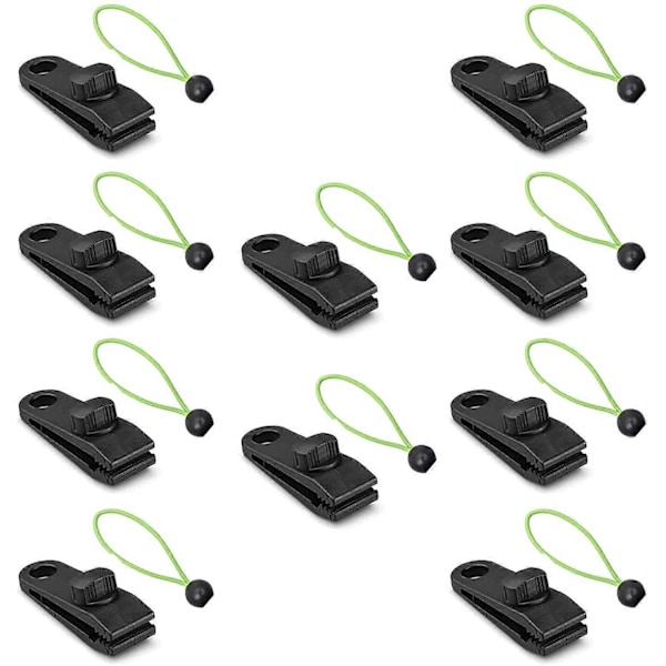 Presenningsklämmor, 20 Presenningsklämmor med Gummistroppar, Kraftiga Presenningsklämmor, Markistillbehör, Används för Tält, Markiser, Trädgårdsarbete, Utomhuscamping