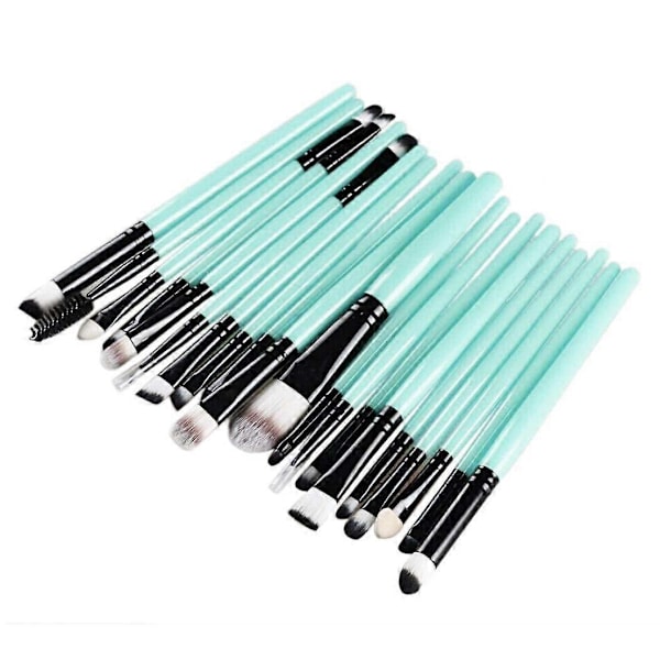 20 st Sminkborstar Set verktyg Smink Toalettartiklar Kit Ull Sminkborstset (svart)