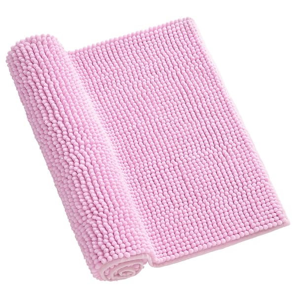 Chenille Halkfri Vattenabsorberande Halkfri Matta Badrum Vardagsrum (Rosa)