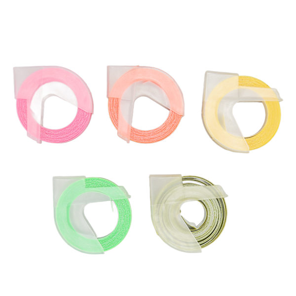 5 stk 3D-pregede etiketttaper Selvklebende pregeetikette-tape for 12813 12814 1610 1540 1535 1575 17266 5500A 5500B