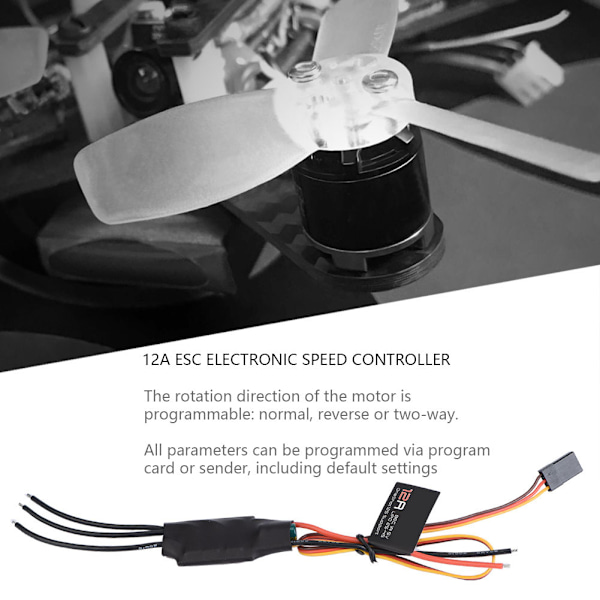 EMAX BLHELI Serie 12A ESC Elektronisk Hastighedsregulator med BEC til Quadcopter (12A)