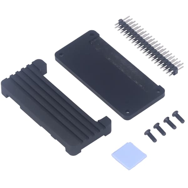 Kølekasse i aluminiumslegering med akryl bundskal, passiv køling til Raspberry Pi Straight Pin Header