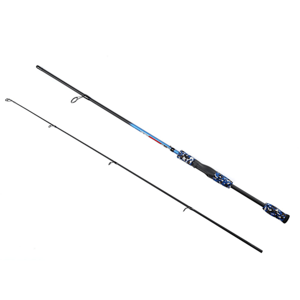 Karbonfiber Lettvekt Spinning Fiskestang Teleskopisk Fiskestang (blå camo 1,8m rett)