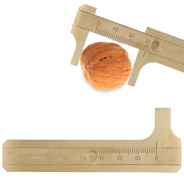 Messing skyvelære Valnøtt armbånd Måleverktøy Smykker Testing Calipers8cm