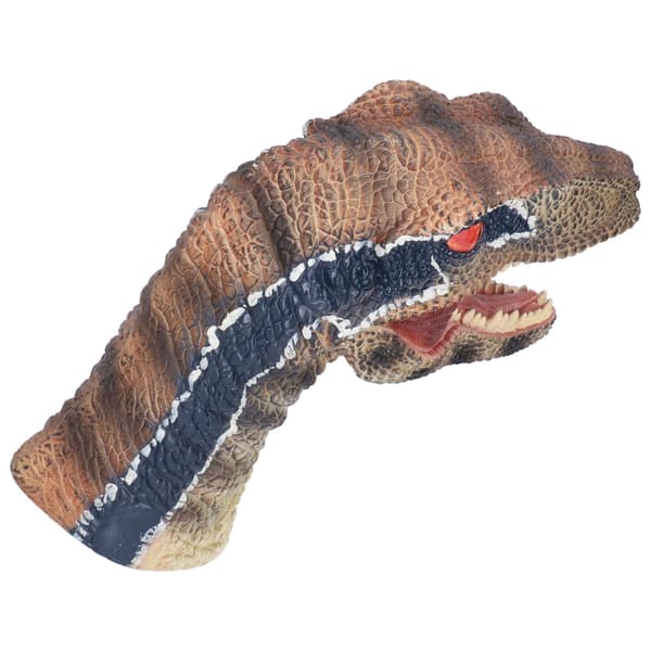 Verklighetstrogen dinosauriehanddocka rörlig dinosauriehuvudhanddocka interaktiv barnleksak
