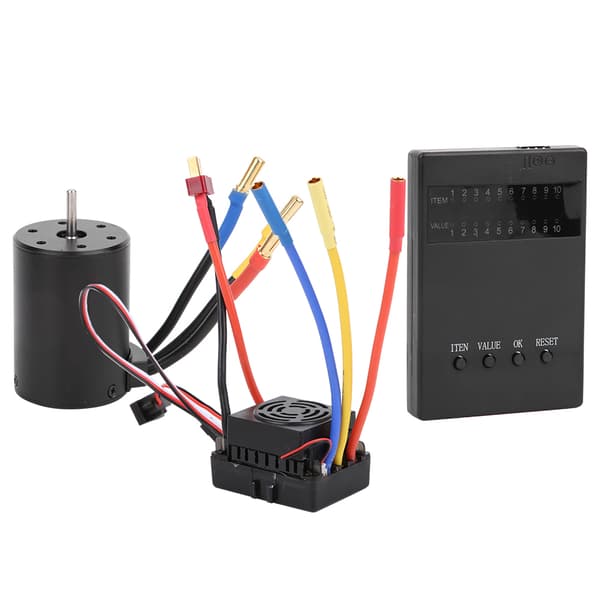 3650 3100KV børsteløs motorprogramkort 60A ESC med vanntett BEC for 1/10 RC-bil