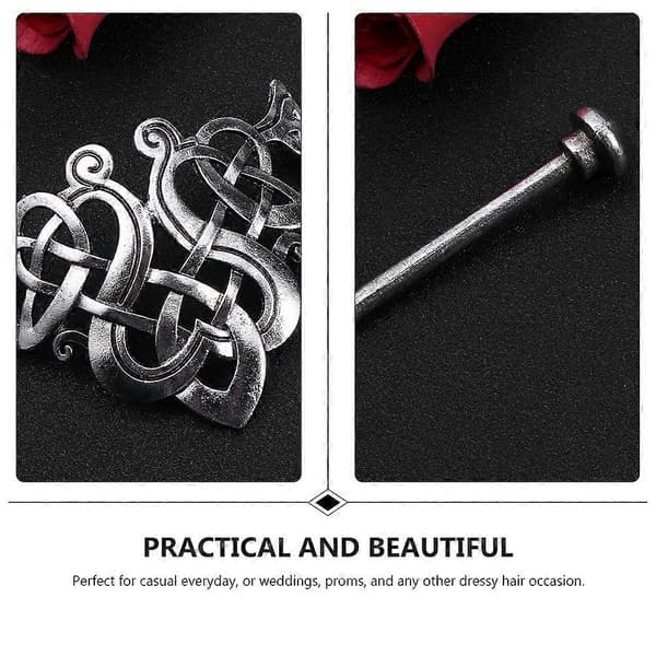 2 kpl seos Viikinki hiusklipsi hiusneula hiuspinni Barrette hopea Silver 9.5x5.5x2cm