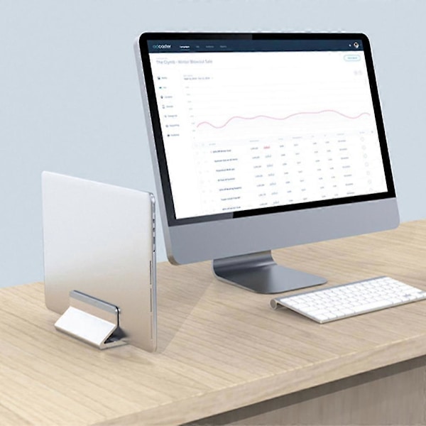 Vertikal Stand Holder Base med Justerbar Slids Bærbar Notebook Mount Stand