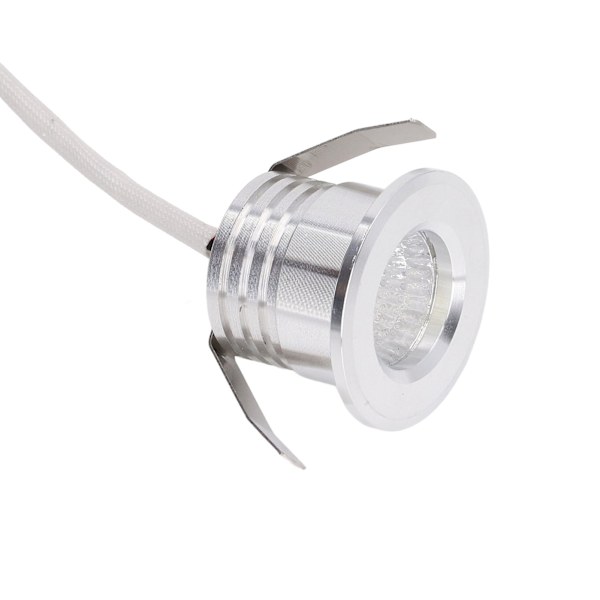Mini indbygget COB-spotlight Stabil varmeafledning LED indbygget loftspot 3W Sølv lampehus AC85‑265V Positivt hvidt lys 6000K